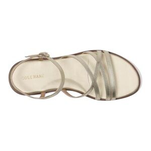NEW Cole Haan Flynn Strappy Sandal in Soft Gold Metallic Leather - Size 8
